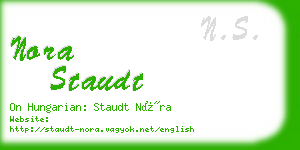 nora staudt business card
